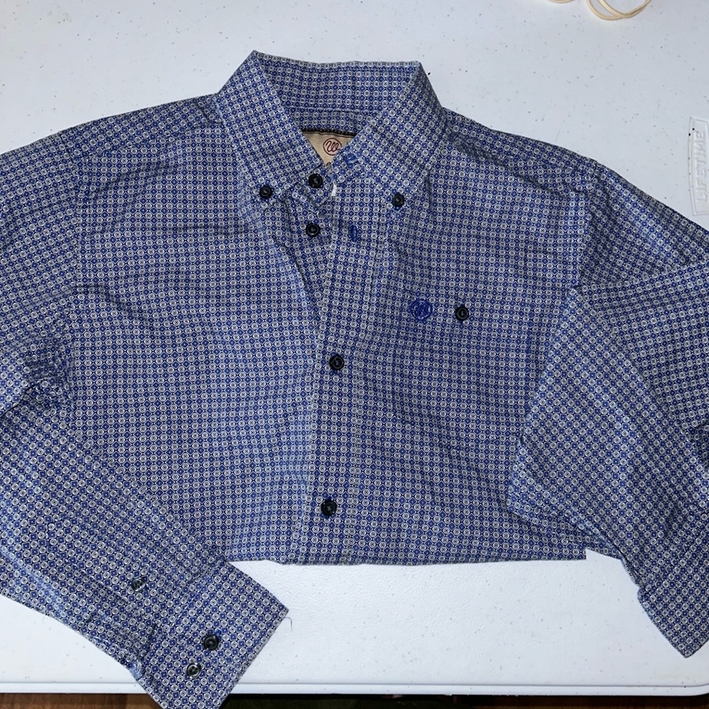 Blue Wrangler button down Large